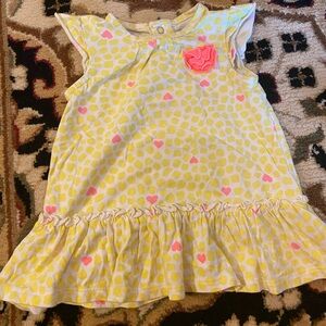 18m Carter’s Yellow and Pink Heart Patterned Baby Top